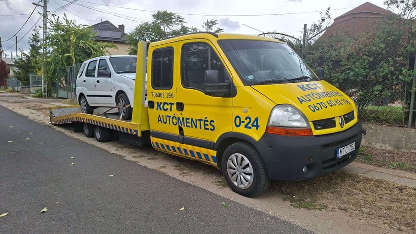 KCT Autómentés munka közben.