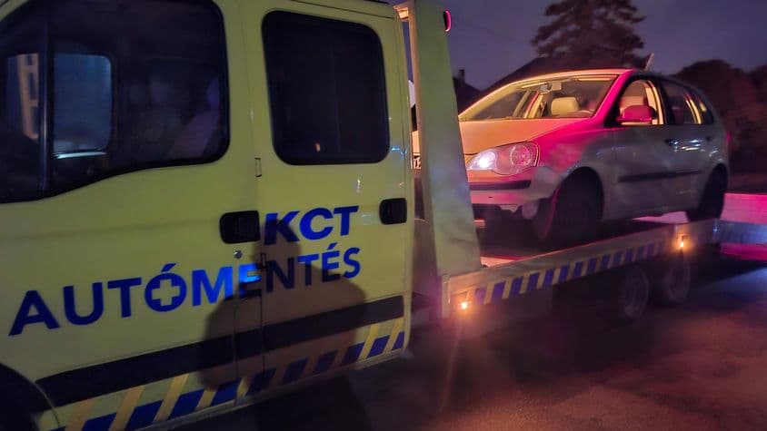KCT autómentés éjszakai bevetésen.